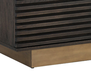 Sunpan Paris Sideboard - Elegant Antique Brass Base, Distressed Finish & Ample Storage for Dining Spaces