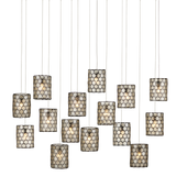 Regatta 15-Light Rectangular Multi-Drop Pendant