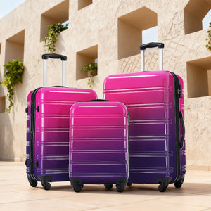 English Elm Hardshell Polycarbonate 3 Piece Luggage Set Spinner Wheels Tsa Lock Expandable Travel Multicolor Purple N732P184448Z
