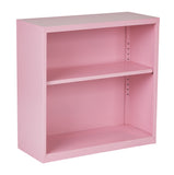 OSP Home Furnishings Metal Bookcase Pink