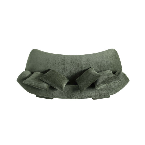 English Elm Verandah 91" Olive Green Chenille Sofa – Luxurious Comfort, Stylish Design, Fully Assembled & Ready! B365P398108-GIGA