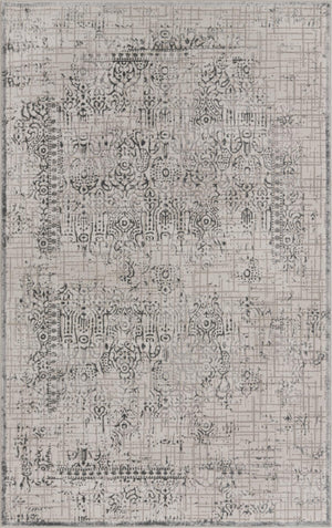 Unique Loom Aberdeen Stanhope Machine Made Border Rug Gray, Beige/Ivory 5' 1" x 8' 0"