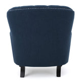 Christopher Knight Home® - Noble House - Tafton Dark Blue Fabric Club Chair