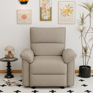 English Elm Power Lift Recliner Velvet Chair with Extended Footrest and Cup Holders for Elderly W1028S00062