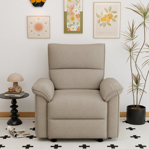 English Elm Power Lift Recliner Velvet Chair with Extended Footrest and Cup Holders for Elderly W1028S00062