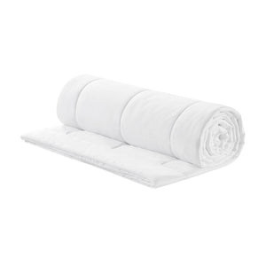 English Elm Down Breathable Nylon-Jersey Down Alternative Blanket — Cool, Silky, Wrinkle-Resistant Microfiber, Noiseless Quilted Twin White 15.75 L x 12.99 W x 6.5 H B035P266702