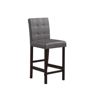 English Elm LEON Espresso & White Bar Table with 4 Transitional Bar Stools, Solid Wood/MDF, 26" Seat Height, Tufted Back B201P226138