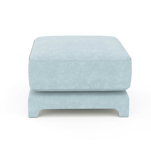 English Elm 30 Tufted Chenille Ottoman Compact Footrest Extra Seating Living Room Accent Blue W714P297570