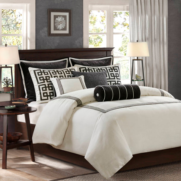 English Elm 9 King Jacquard Oversized Duvet Comforter Set with Shams & Decorative Pillows – Luxurious Bedding Ensemble Multicolor 22.83 L x 18.9 W x 17.32 H B035P319230