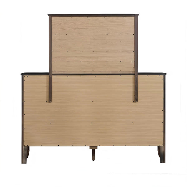 English Elm Daniel Assembled 5-Drawer Chest with English Dovetail Drawers, Metal Hardware & Solid Wood Frame Black 62 L x 40 W x 19 H B078P400751