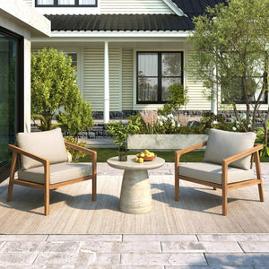 English Elm Christopher Knight Home® - Westin Elegant Acacia Wood Club Chair Set Of 2 With Removable Cushions For Stylish Outdoor Comfort N775P239512N