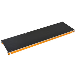 English Elm Homcom Rolling Steel Scaffold 4 Step Platform 440 Lb Anti-skid Indoor Outdoor W2225P217272
