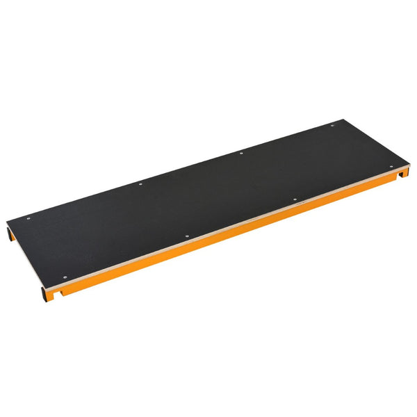 English Elm Homcom Rolling Steel Scaffold 4 Step Platform 440 Lb Anti-skid Indoor Outdoor W2225P217272