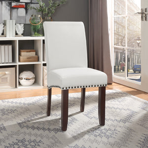 OSP Home Furnishings Parsons Dining Chair Cream Faux Leather