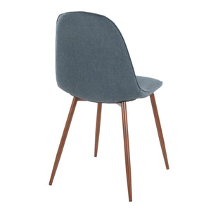 English Elm Mid-century Modern Upholstered Dining Chair Set Walnut Legs Padded Seat for Living Room B202P223870