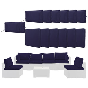 English Elm Cushion Chaise Lounge 75" Black White Striped Outdoor Seat and Back with Zipper, Removable Cover Navy Blue W419P199030