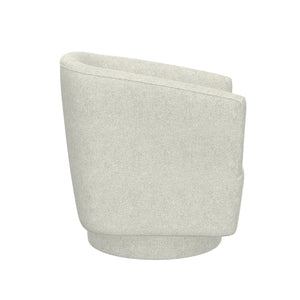 English Elm Wallace & Bay - White Swivel Accent Chair – Lunar White Fabric Contemporary Swivel Seat, Easy-Care Stylish Comfort B361P384446