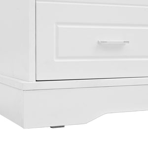 English Elm On-Trend Elegant Hall Tree With Sliding Doors, 6 Hooks, Mudroom Bench & Cushion For Organized Entryway N721P205787K-GIGA