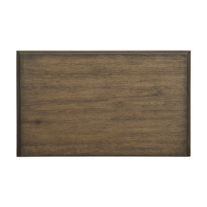 English Elm Traditional Rachelle Nightstand with 3 Drawers Weathered Pecan Finish Turned Feet Metal Drop Hardware Brown Mix 31 L x 20.25 W x 30 H B011P186802