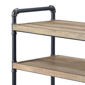 English Elm Mankato 3-Shelf Oak and Sandy Black Bookshelf — Easy Assembly, Versatile Storage for Books & Decor B062S00454