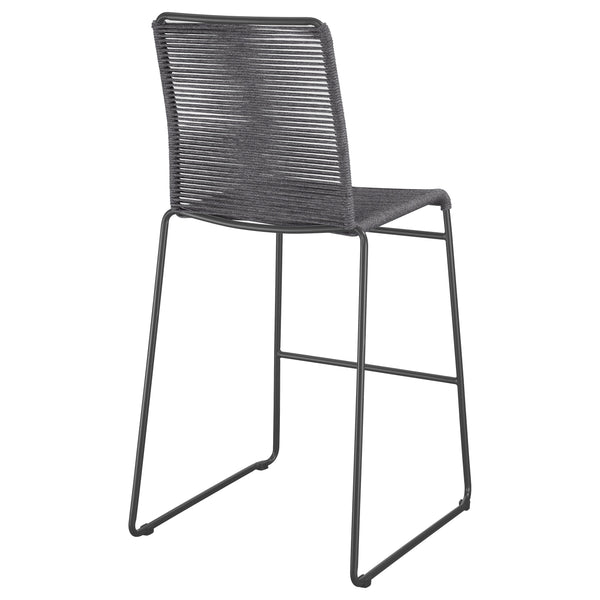 English Elm Jerome Charcoal Woven Rope Bar Chairs Set Of 2 – Modern Comfort For Stylish Home Bars & Dining Nooks B062P344942