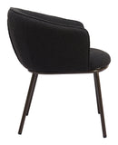 Essen Dining Chair Black & Bronze 110102 Zuo Modern