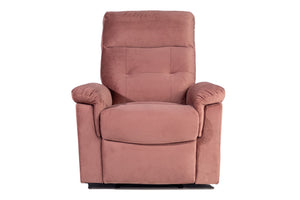 English Elm Single Tufted Velvet Manual Recliner with Plush Headrest for Living Room Comfort B089P240498
