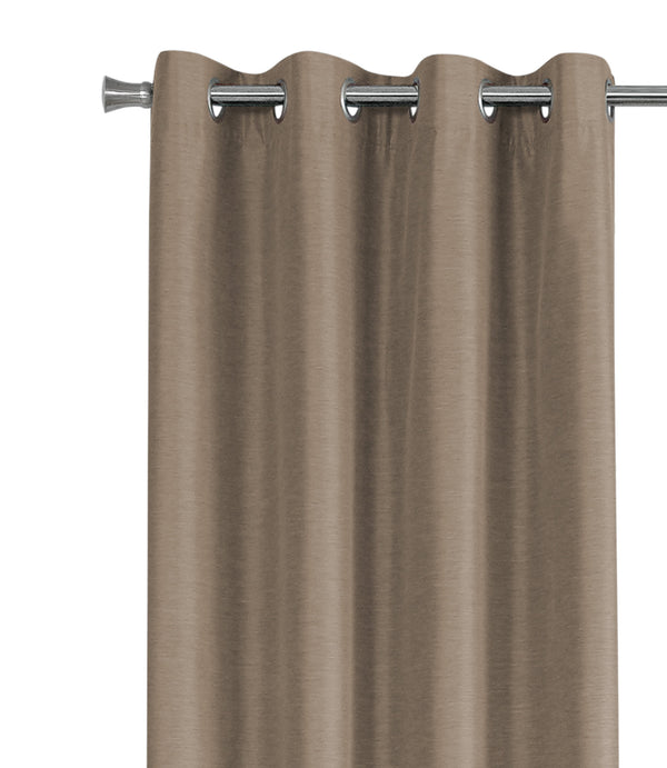 English Elm Curtain Panel Set, 2Pcs 54"X84" Brown Blackout Grommet Panels For Modern Living Room & Bedroom Decor B2710P218779