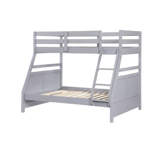 English Elm Bunk Bed Twin Over Solid Wood Frame with Guard Rails for Kids Shared Rooms Gray B011S02317