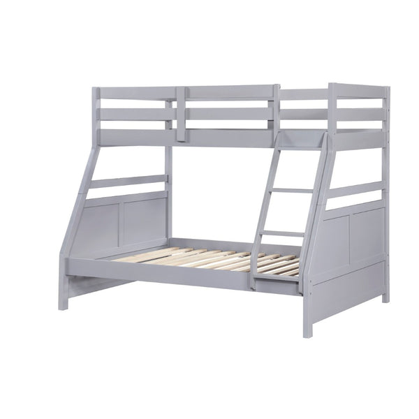 English Elm Bunk Bed Twin Over Solid Wood Frame with Guard Rails for Kids Shared Rooms Gray B011S02317