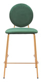 Odessa Counter Stool - Set of 2 Green & Gold 109805 Zuo Modern