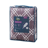 Serta Printed Plush Casual Heated Throw ST54-0148 Plum