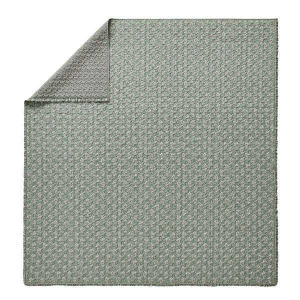 English Elm 3-piece King Quilt Set Ruffle Trim Vermicelli Stitching Soft Polyester Bohemian Bedding Sage Green B035P408231
