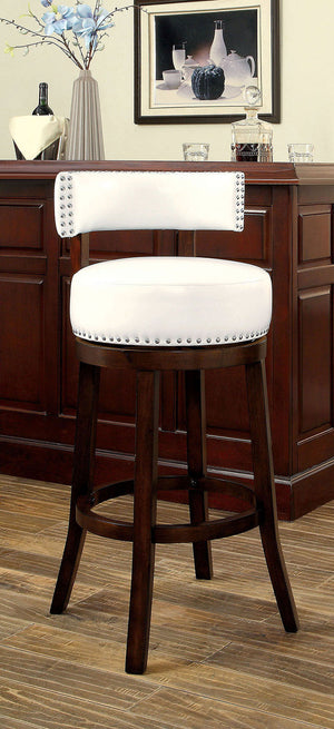English Elm Bar Chairs Set Of 2 - 30" Upholstered With Dark Oak Legs, Comfortable Padded Seats & Stylish Trim B2741P339268