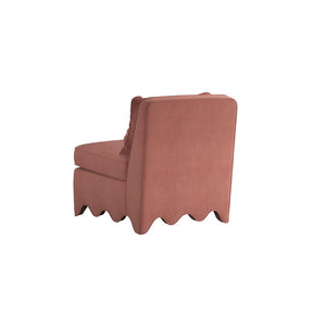 A.R.T. Furniture Lowry Accent Chair - Playful Elegance with Plush Comfort, Scalloped Base, and Versatile Style for Any Room Terracotta Rose 738514-5000AA