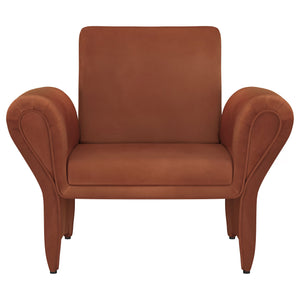 English Elm Whitney Rust Orange Upholstered Armchair with Teardrop Arms & Plush Foam Cushioning for Living Room B062P353268