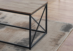 English Elm Table 3-Piece Living Room Table Set with Taupe-Look Tops and Black X Metal Frame, Modern Durable taupe 46 L x 25 W x 5 H B2710P219988