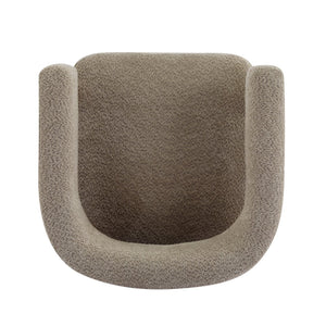 English Elm Christopher Knight Home® - Boucle Plush Bouclé Accent Chair with Rubber Wood Frame, Spring Bag Cushion for Cozy Support Light Camel,Natural Wood 30.75 L x 28.9 W x 19.25 H N776P268327B