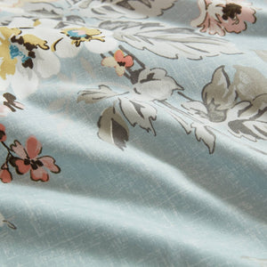 English Elm 7-piece King Bedding Set Soft Watercolor Floral Reversible Comforter for a Relaxing Retreat B035P408247