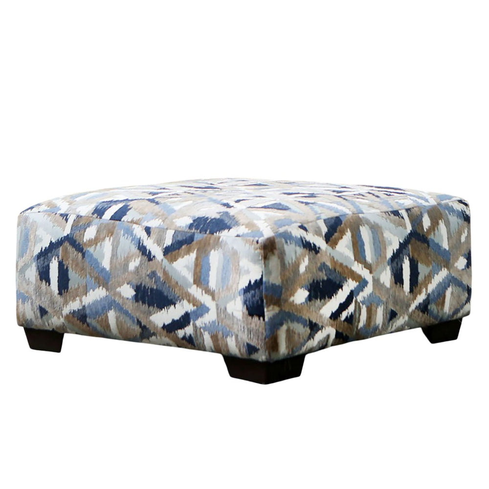 English Elm Contemporary Square Ottoman - Stylish Pocket Coil Seating, Easy-Clean Legs & Versatile Design Options B2741P355273