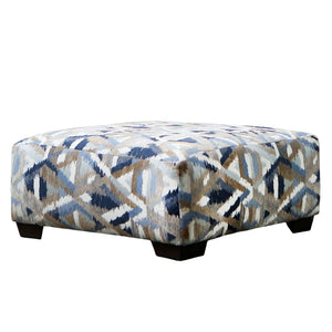 English Elm Contemporary Square Ottoman - Stylish Pocket Coil Seating, Easy-Clean Legs & Versatile Design Options B2741P355273