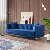 English Elm Ashcroft Furniture - Angelina Sofa 91" (Dark Blue Velvet)