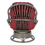 OSP Home Furnishings Tahiti Rattan Swivel Rocker Red