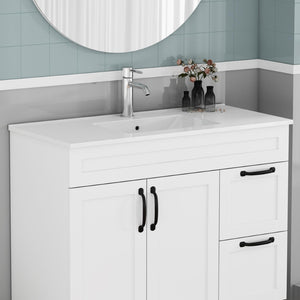 English Elm 39.4-inch Vitreous Ceramic Drop-in Sink for 36 Inch Vanity Modern Bath W3151P411600