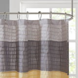 Madison Park Amherst Transitional Faux Silk Shower Curtain MP70-2489 Yellow