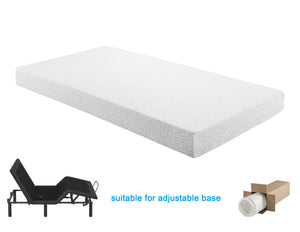 English Elm 6-inch Gel-Infused Memory Foam Twin Mattress with Tencel Cover, 6" Profile, Firm Support, Breathable Comfort B011P248239