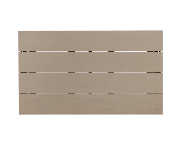 Sunpan Viga Coffee Table - Elegant Teak Wood Design for Modern Outdoor Spaces, Durable and Stylish Solution Drift Brown