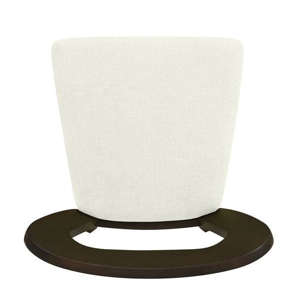 English Elm Christopher Knight Home® - Dining Chair Modern Set of 2 with Rounded Back and Upholstered Seat on Durable Rubberwood Frame Beige,Dark Brown N771P254007O