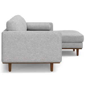 English Elm Morrison Right Sectional Sofa - Eco-Friendly Mist Grey With Plush Comfort For Cozy Living Spaces B136P159958