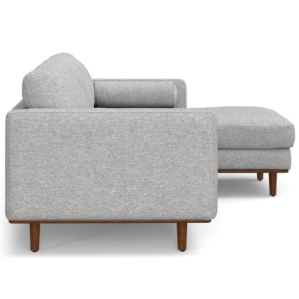 English Elm Morrison Right Sectional Sofa - Eco-Friendly Mist Grey With Plush Comfort For Cozy Living Spaces B136P159958